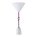 Decorative Set Purple Textile Cable with Ceramic Lamp Holder E27 and White Canopy