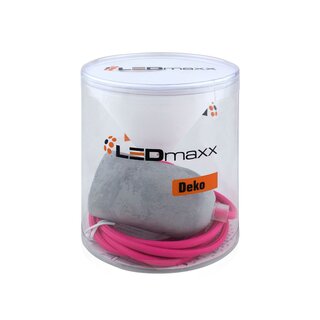 Decorative Set Pink Textile Cable with Concrete Lamp...