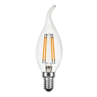 LED Filament Flame Tip Candle 4W 420lm E14 Clear Extra Warm White 2200K