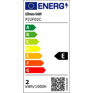 LED Filament Drop 2W = 25W 220lm E14 Clear Extra Warm White 2200K