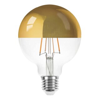 LED Filament Globe G95 4W = 40W E27 Gold Mirror Cap 360lm extra warm white 2200K