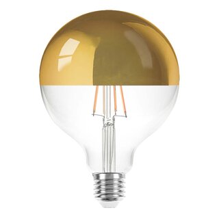 LED Filament Globe G125 8W = 62W E27 Gold Mirror Cap...