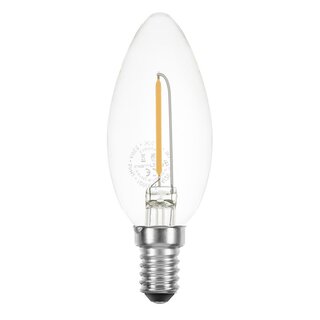 LED Filament Candle 1W 100lm E14 Clear Extra Warm White 2200K