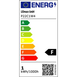 LED Filament Drop 1W 100lm E14 Clear Extra Warm White 2200K