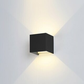 LED Wall Light Black 6W 490lm 3000K Indoor/Outdoor