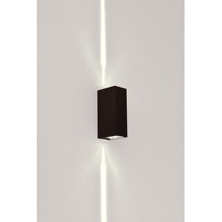 LED Wall Light Black 6W 375lm 2700K Indoor/Outdoor