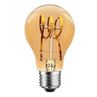 LED Spiral Filament Bulb Shape 3W 100lm E27 Gold Clear Extra Warm White 1800K Dimmable