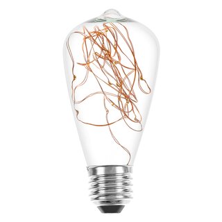 LED Copper Wire Edison ST64 1.6W 50lm E27 Clear Extra Warm White 2200K