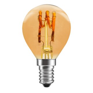 LED Spiral Filament Drop 3W 100lm E14 Clear Extra Warm White 1800K Dimmable