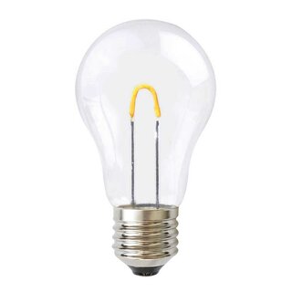 LED Curved Filament Bulb Shape A60 0.85W E27 Clear 55lm Extra Warm White 2400K