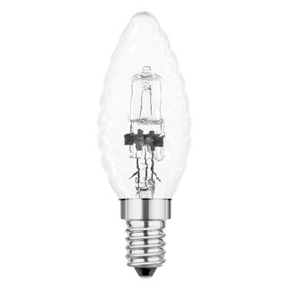 Halogen Kerze 42W = 53W 629lm E14 klar gedreht warmwei...