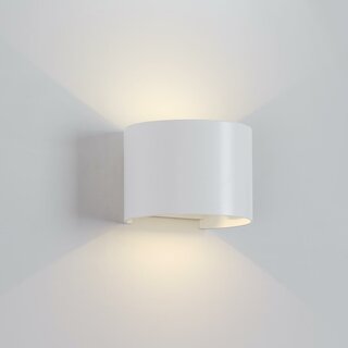 LED Wall Light White Round 6W 780lm 3000K Indoor/Outdoor