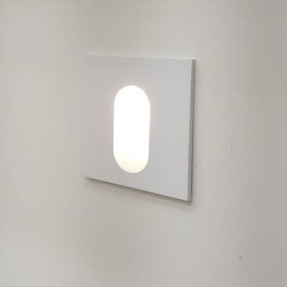 LED Wall Recessed Spotlight Square White 3W IP54