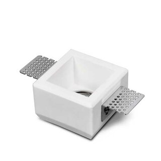 Adjustable Square Recessed Plaster Light 80x80mm GU10 max. 35W