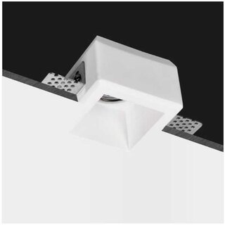 Adjustable Square Recessed Plaster Light 80x80mm GU10 max. 35W