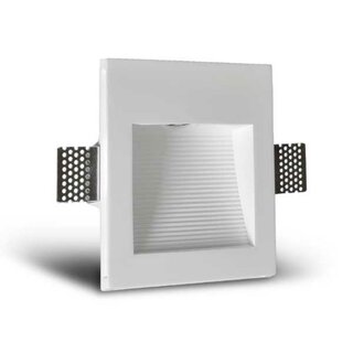 Square Recessed Plaster Wall Light with Structure 170x142mm LED 1W 3000K