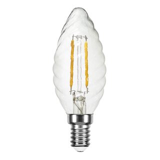 LED Filament Kerze gedreht 2,5W = 25W 250lm E14 klar...