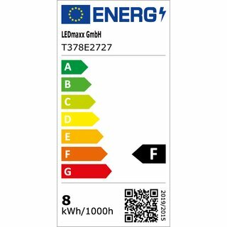 LED Tube Bulb T37 8W E27 750lm Warm White 2700K