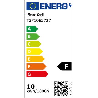 LED Tube Bulb T37 10W E27 Warm White 2700K