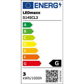 LED Filament Linear Lamp 3W = 35W S14s 2 Sockets CLEAR 30cm Ra>90 Extra Warm White 2200K