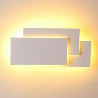 LED Wall Light Wall Lamp Indoor Lighting White Squares 12W Warnwei Indirect