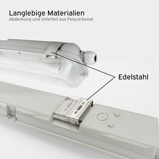 LED Moisture-Proof Batten Light with 1x T8 Tube 4000K 120cm