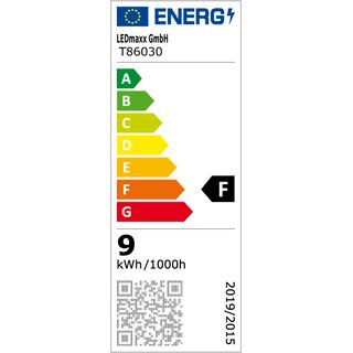 LED T8 Tube 60cm 9W G13 900lm 830 3000K including Starter