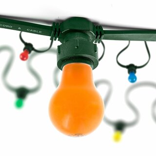 Illu String Light Complete Set 10m -> 10 E27 Sockets with Screw-On Seal Extendable Green