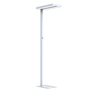 LED Floor Lamp Lara Up & Down 80W silver RAL9006 UGR<17 flicker-free dimmable