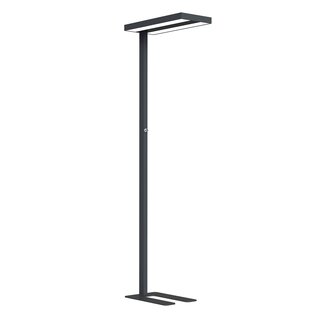 LED Floor Lamp Lara Up & Down 80W black RAL9006 UGR<17 flicker-free dimmable