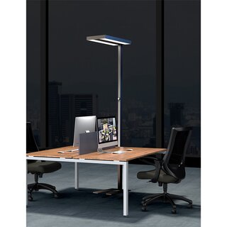 LED Floor Lamp Lara Up & Down 80W black RAL9006 UGR<17 flicker-free dimmable