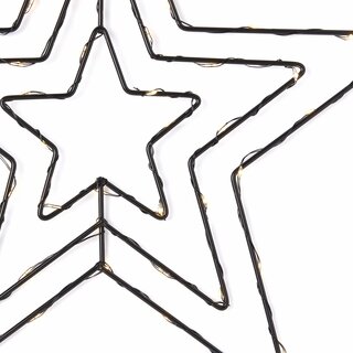 LED Christmas Star Window Decoration S1 Warm White for 3 x AA Batteries