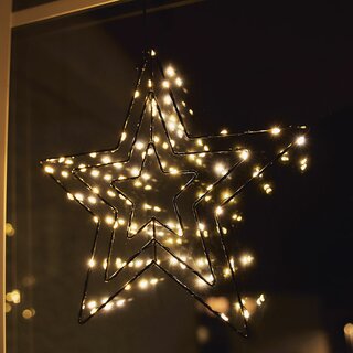 LED Christmas Star Window Decoration S1 Warm White for 3 x AA Batteries