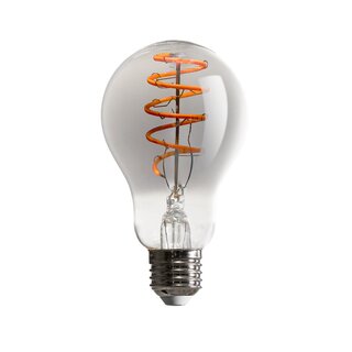 LED Spiral Filament A60 5W E27 Smoked Glass Extra Warm White 1800K Dimmable