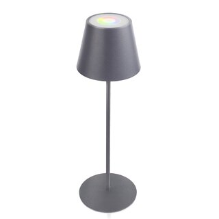 LED Rechargeable Table Lamp 3.6W 170lm RGBW IP54 for Indoor & Outdoor Dimmable Anthracite