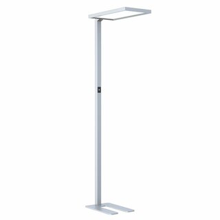 LED Floor Lamp Luka Up & Down 80W silver UGR<18 Neutral White 4000K Motion & Daylight Sensor Touch Dimmable