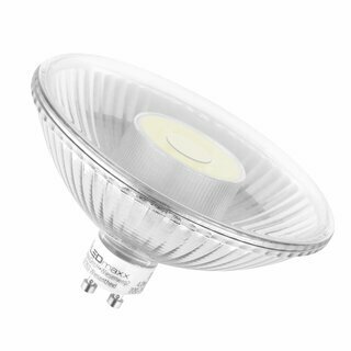 LED QPAR111 Glass Reflector 6.5W GU10 warm white 2700K flood 24 DIMMABLE