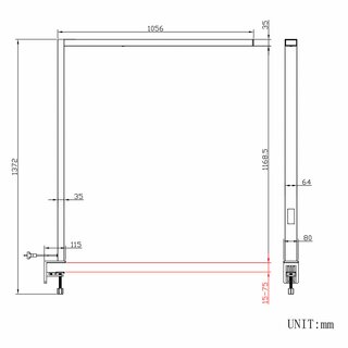 LED Desk Lamp Mounting Lamp Linus Up & Down 80W silver UGR<6 4000K Sensor + Touch Dimmable