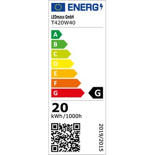 2 x Fluorescent Tube Lamp 20W T4 840 Neutral White 4000K