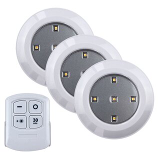 LED Under Cabinet Lights 3-Piece Set Battery-Powered