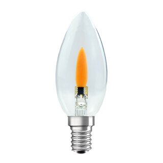 LED Filament Flame Candle 1W E14 Clear